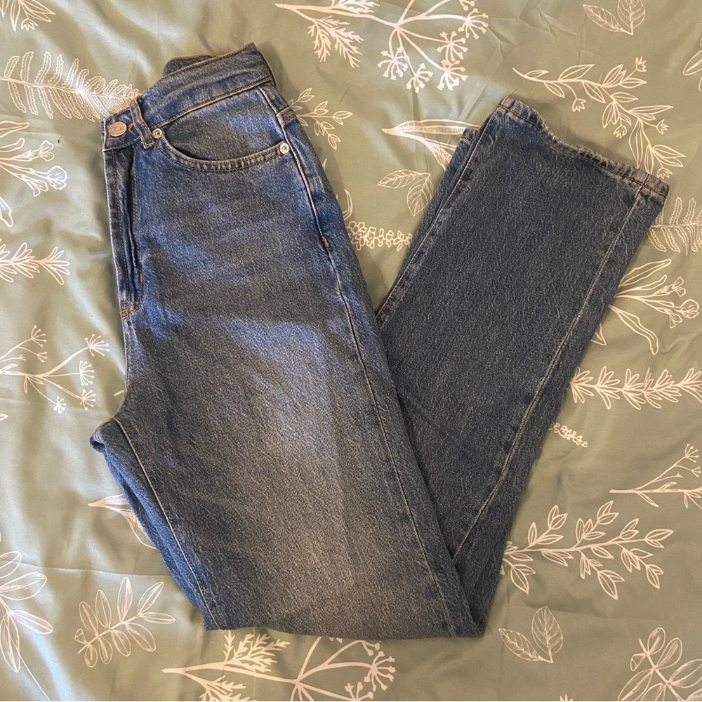BDG Urban Outfitters Blue Jeans Straight Leg High Waisted Size 25